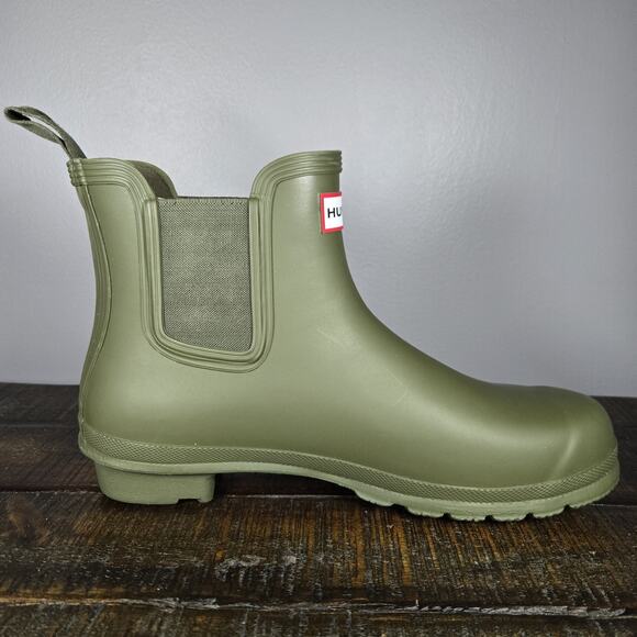 Hunter Original Chelsea Womens Size 11 Rain Boots Short Waterproof Green Matte - Picture 8 of 11